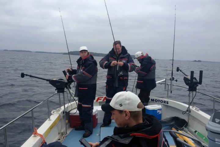 Fishing trip lake saimaa finland