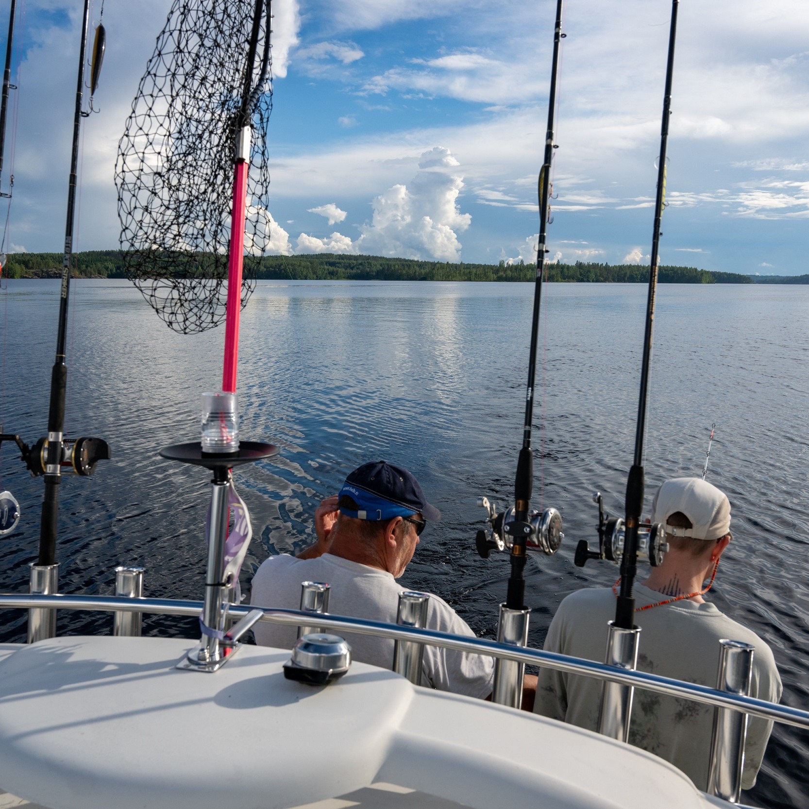Fish-rich waters of Lake Saimaa, home to thriving populations of pike, pike-perch, and perch.